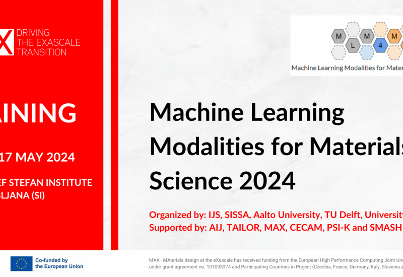 Machine learning modalities for materials science 