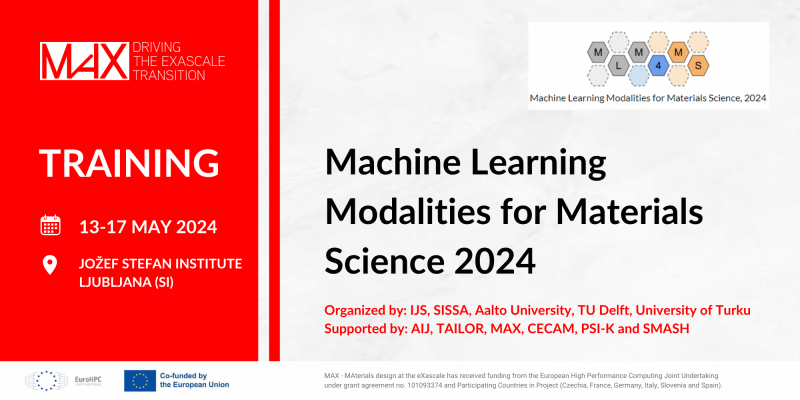 Machine learning modalities for materials science 